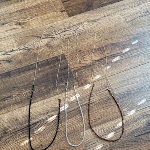 3 Betsy Pittard Elegant long Beaded Necklaces